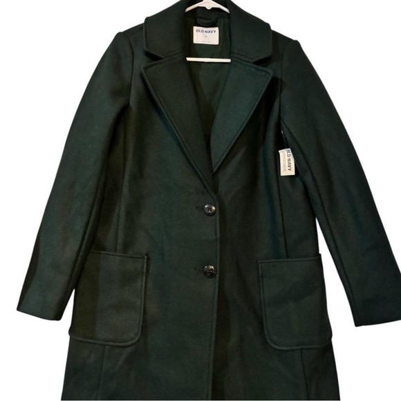 Old Navy Women's Forest Green Trench Coat - Picture 2 of 4